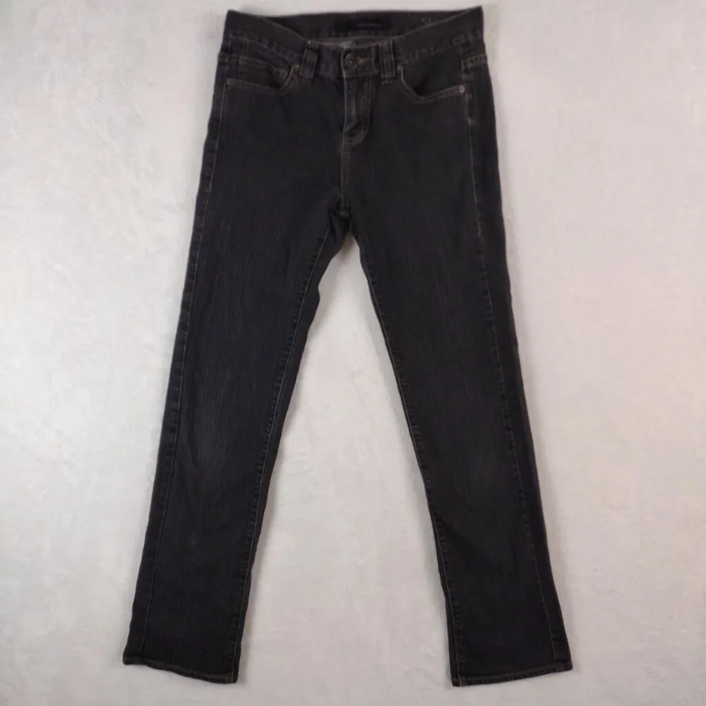 Calvin Klein Skinny Jeans‎ Women Size 27/14 Black Straight Leg